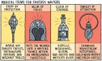 Cartoon by Tom Gauld / Guardian newspaper / Magical Items for Fantasy Writers